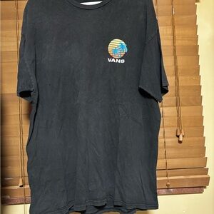 Vans Black Tee with Tropical Graphic